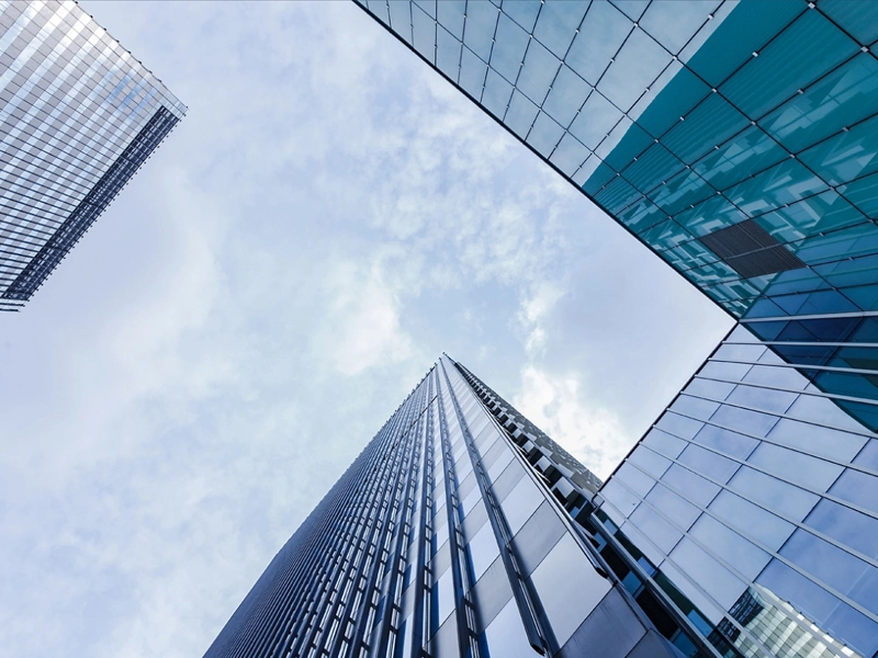 커튼 벽에 건축 유리의 응용