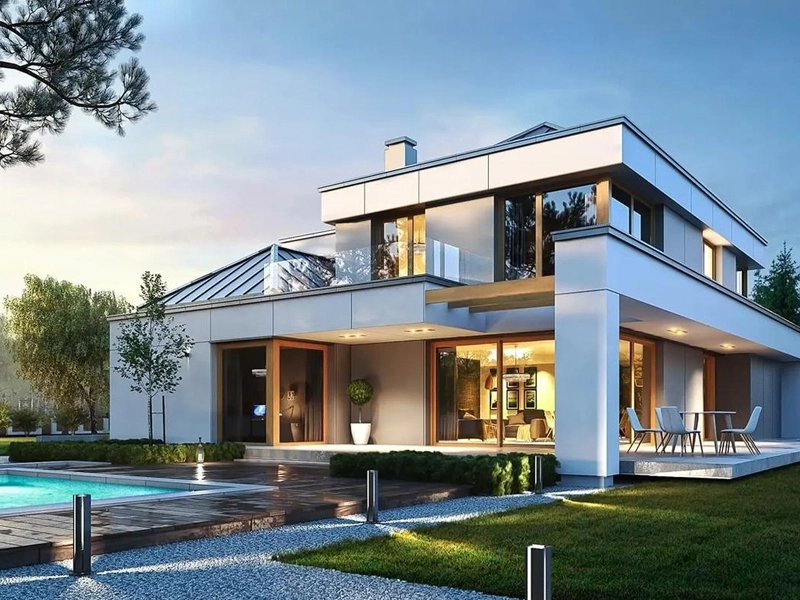 패시브 하우스 윈도우에 건축 유리의 응용